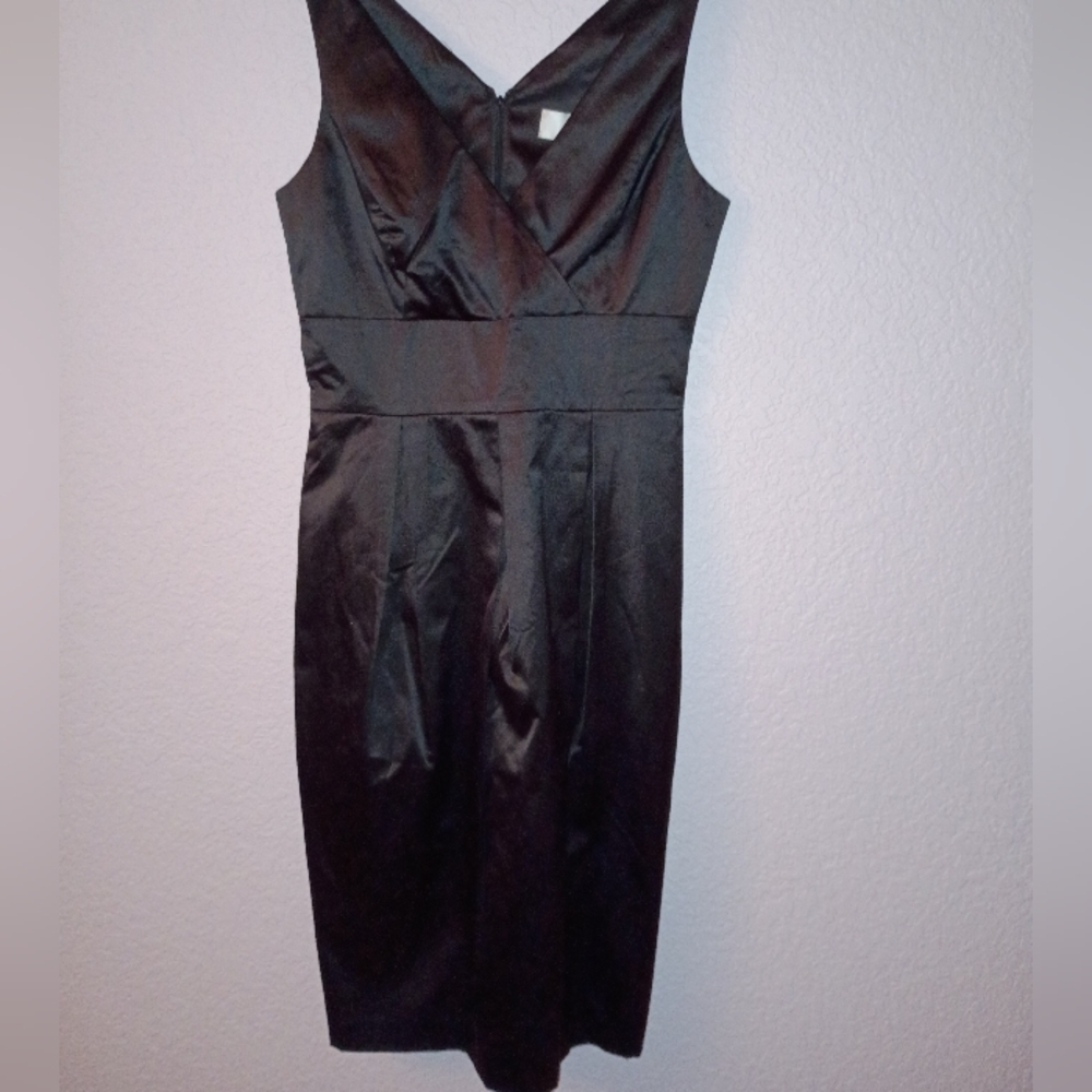 Spiegel Vintage NWT Elegant Black Satin Sleeveless Cocktail Dress